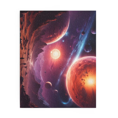 Cosmic Frontier Puzzle — Red Planet Fantasy Space Jigsaw (120/252/500 pcs) - Puzzle