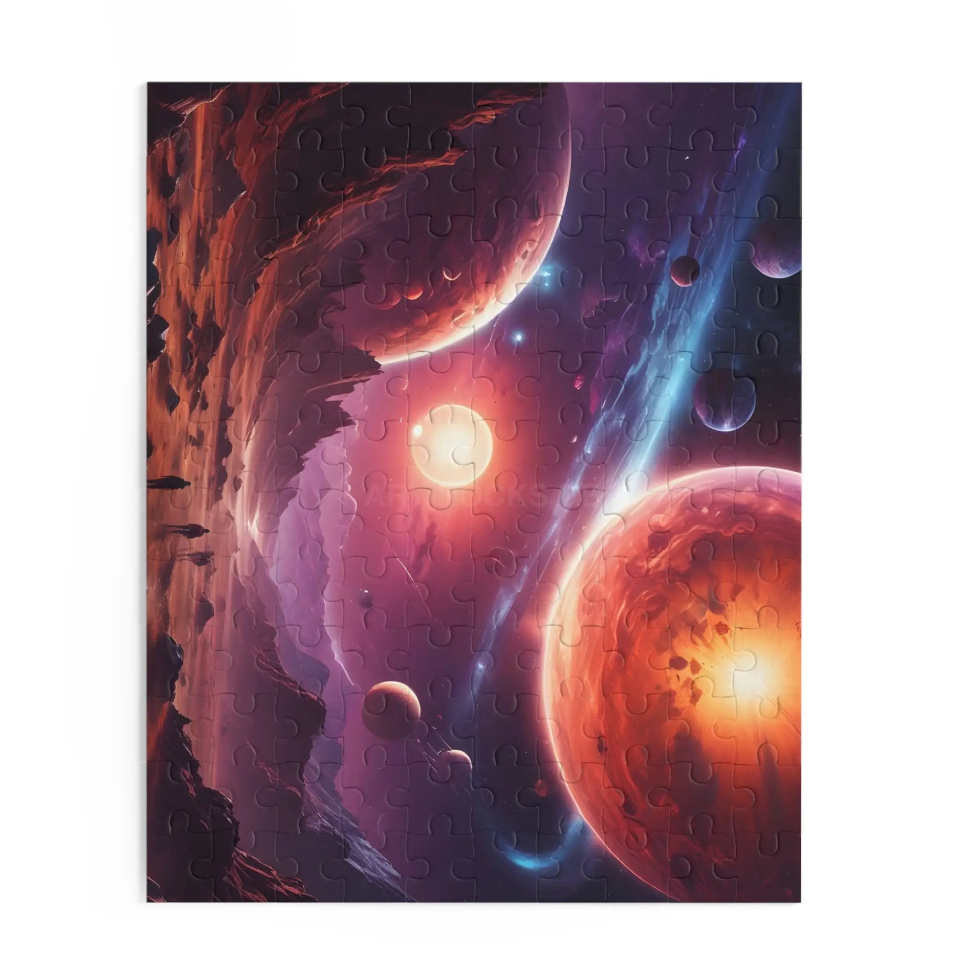 Cosmic Frontier Puzzle — Red Planet Fantasy Space Jigsaw (120/252/500 pcs) - Puzzle