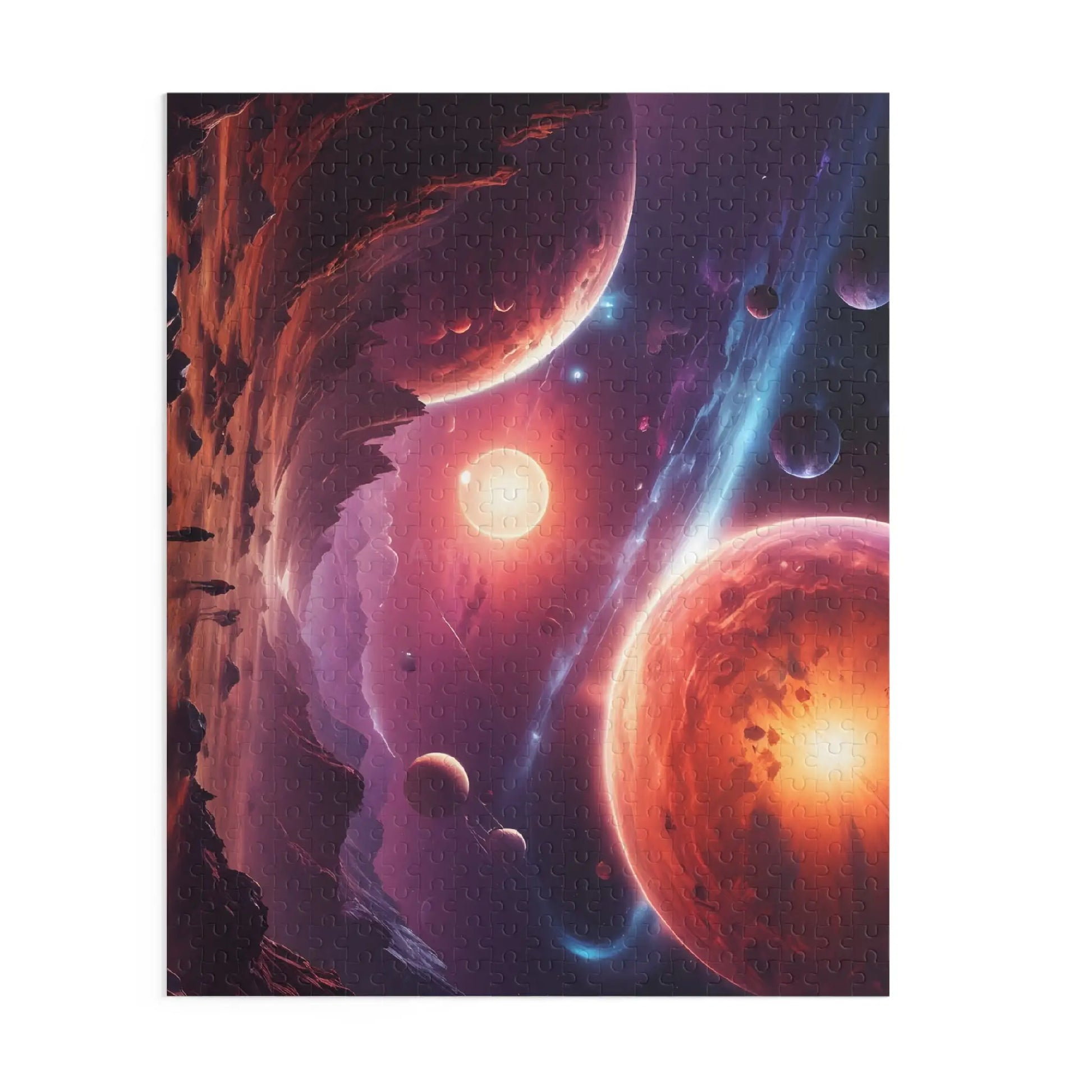 Cosmic Frontier Puzzle — Red Planet Fantasy Space Jigsaw (120/252/500 pcs) - Puzzle