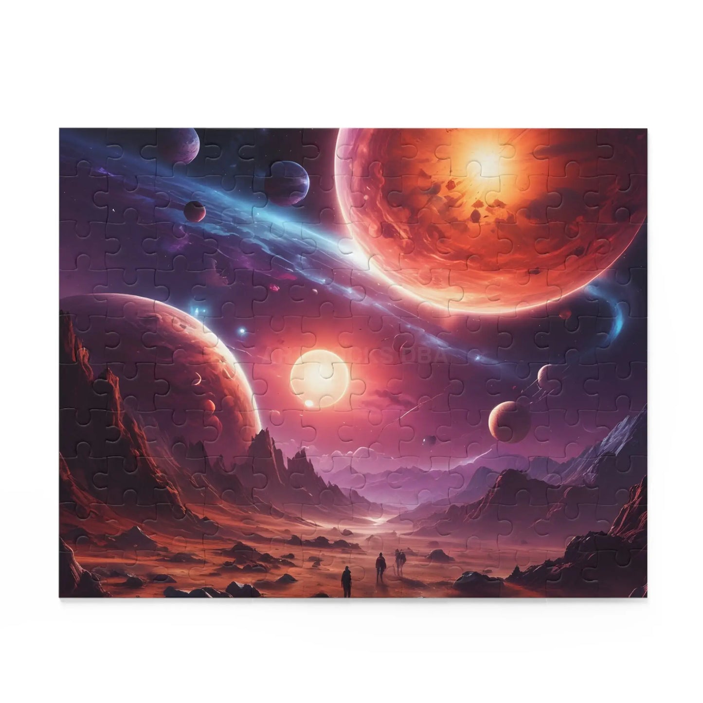 Cosmic Frontier Puzzle — Red Planet Fantasy Space Jigsaw (120/252/500 pcs) - Puzzle