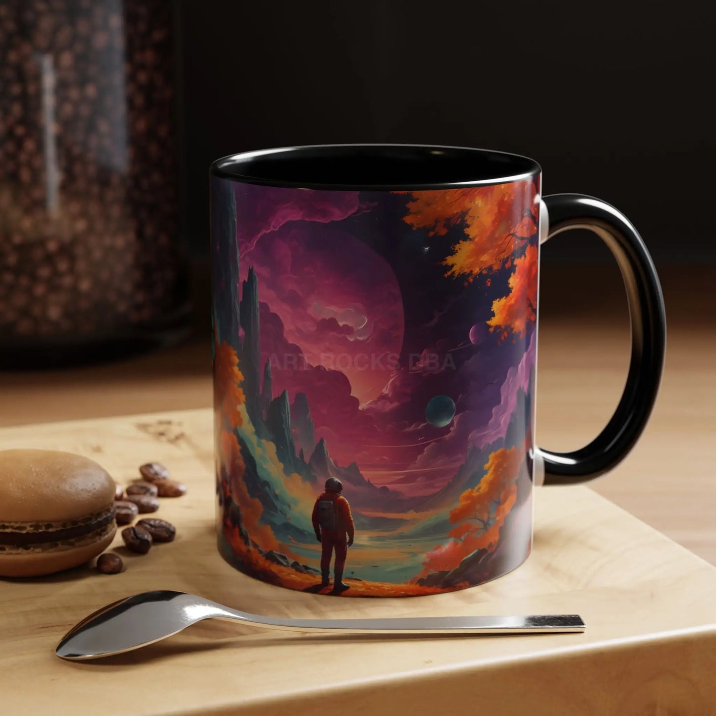 Cosmic Journey Coffee Mug — Surreal Space Landscape Accent Mug (11/15oz) - Mug
