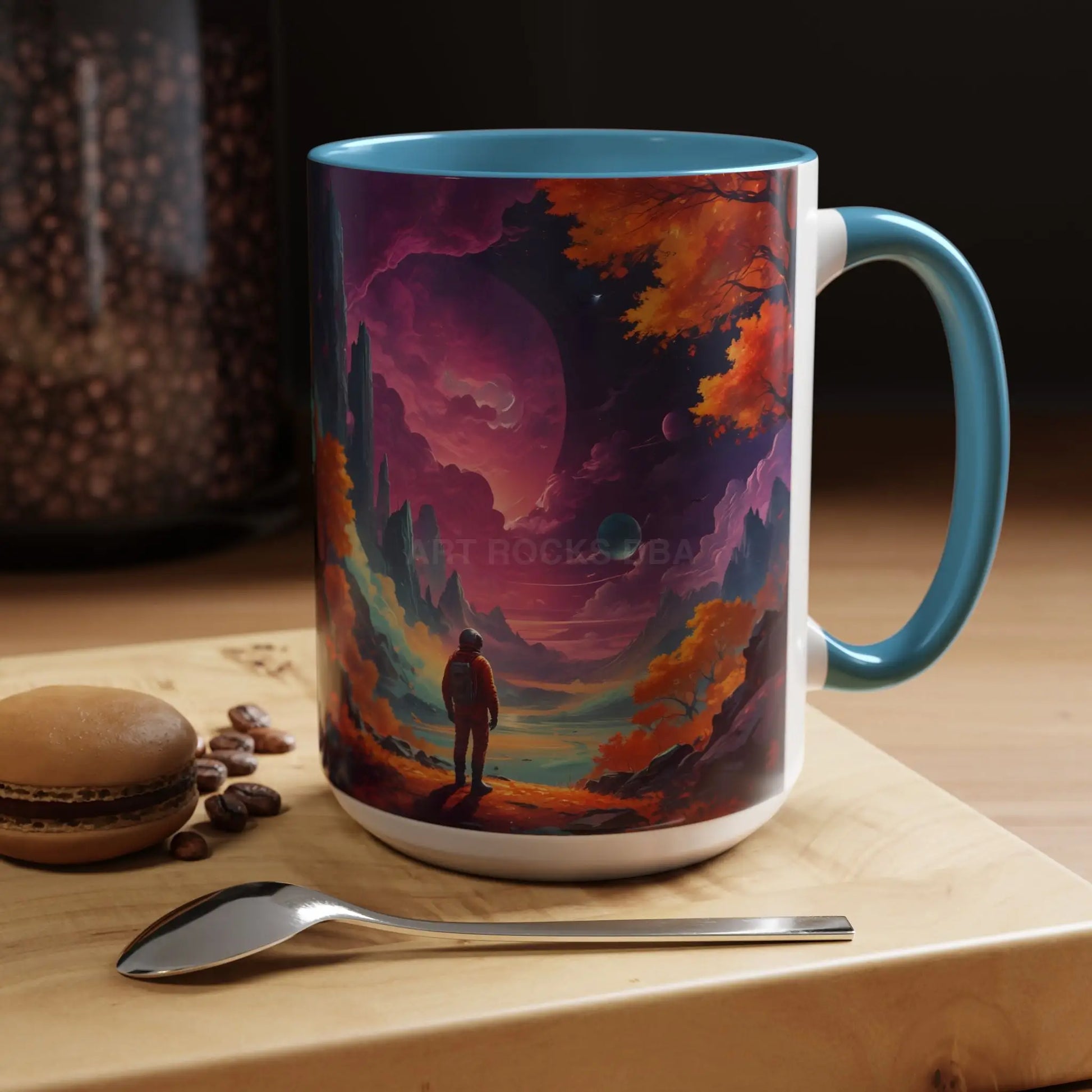Cosmic Journey Coffee Mug — Surreal Space Landscape Accent Mug (11/15oz) - Mug