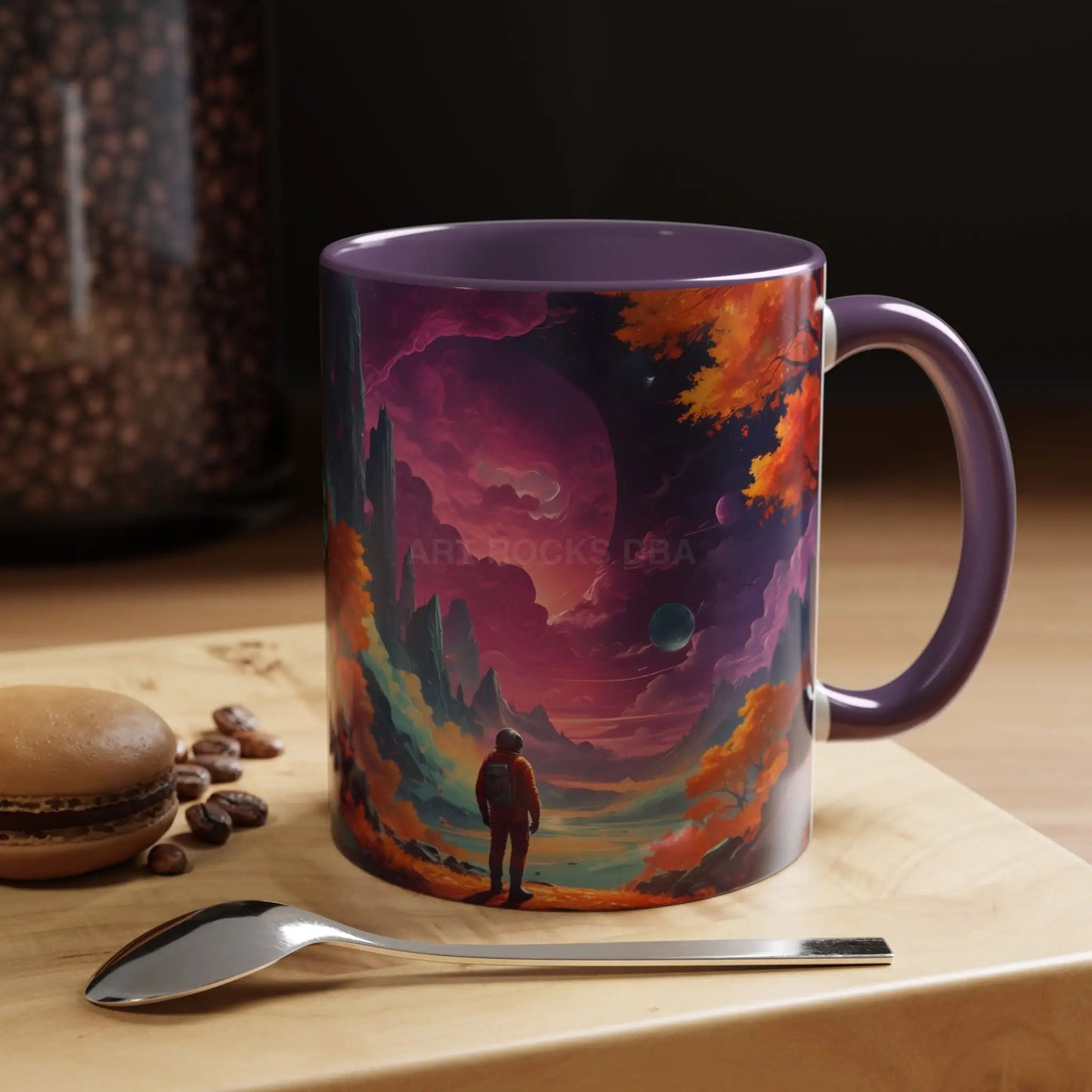 Cosmic Journey Coffee Mug — Surreal Space Landscape Accent Mug (11/15oz) - Mug