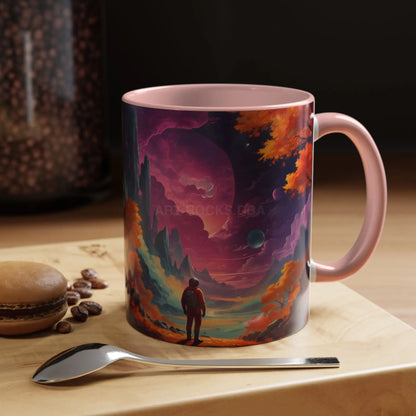 Cosmic Journey Coffee Mug — Surreal Space Landscape Accent Mug (11/15oz) - Mug