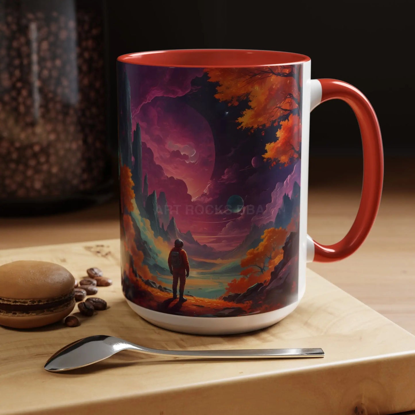 Cosmic Journey Coffee Mug — Surreal Space Landscape Accent Mug (11/15oz) - Mug