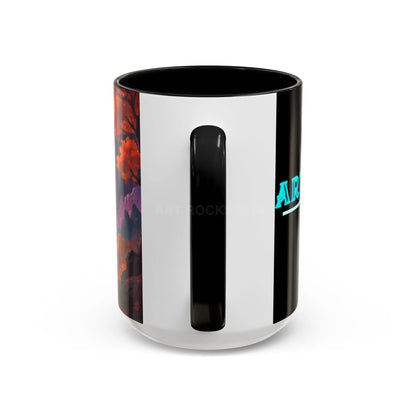 Cosmic Journey Coffee Mug — Surreal Space Landscape Accent Mug (11/15oz) - Mug