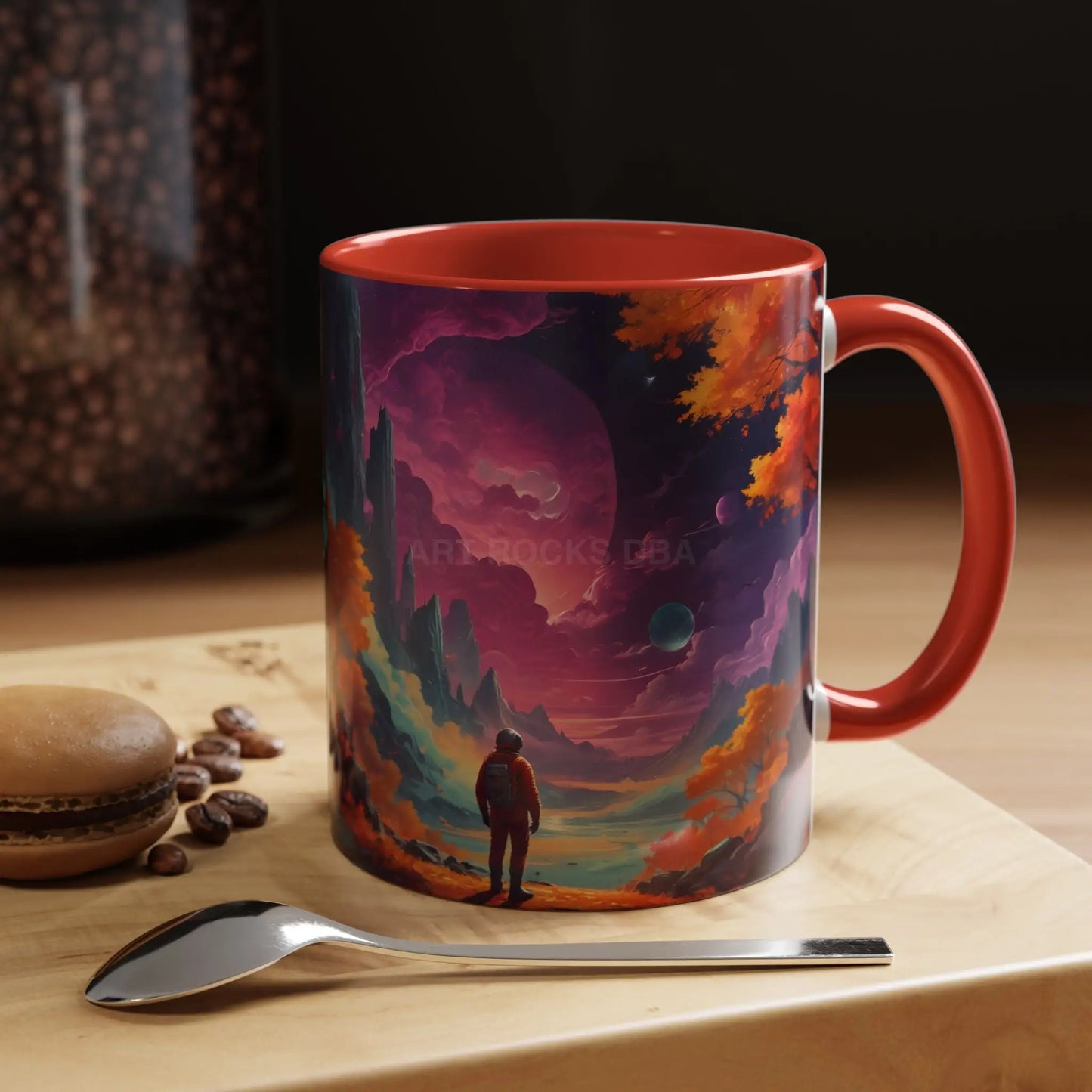 Cosmic Journey Coffee Mug — Surreal Space Landscape Accent Mug (11/15oz) - Mug
