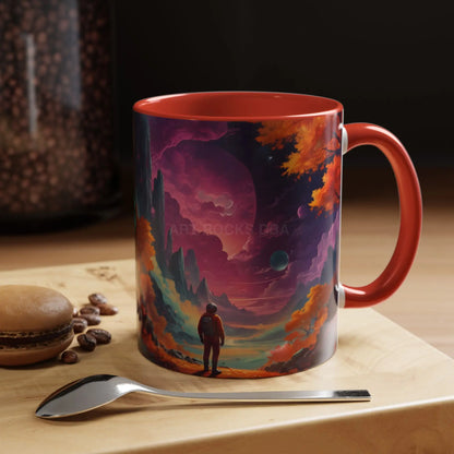 Cosmic Journey Coffee Mug — Surreal Space Landscape Accent Mug (11/15oz) - Mug