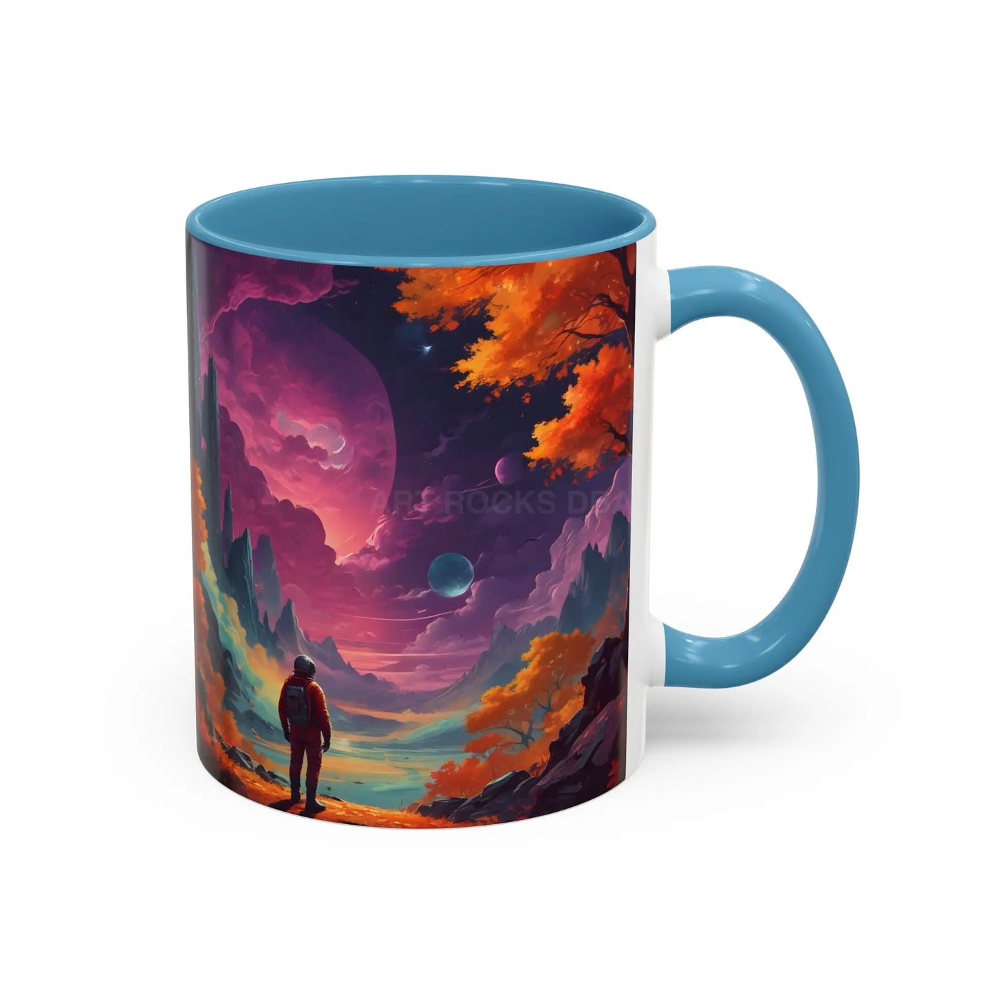 Cosmic Journey Coffee Mug — Surreal Space Landscape Accent Mug (11/15oz) - Mug