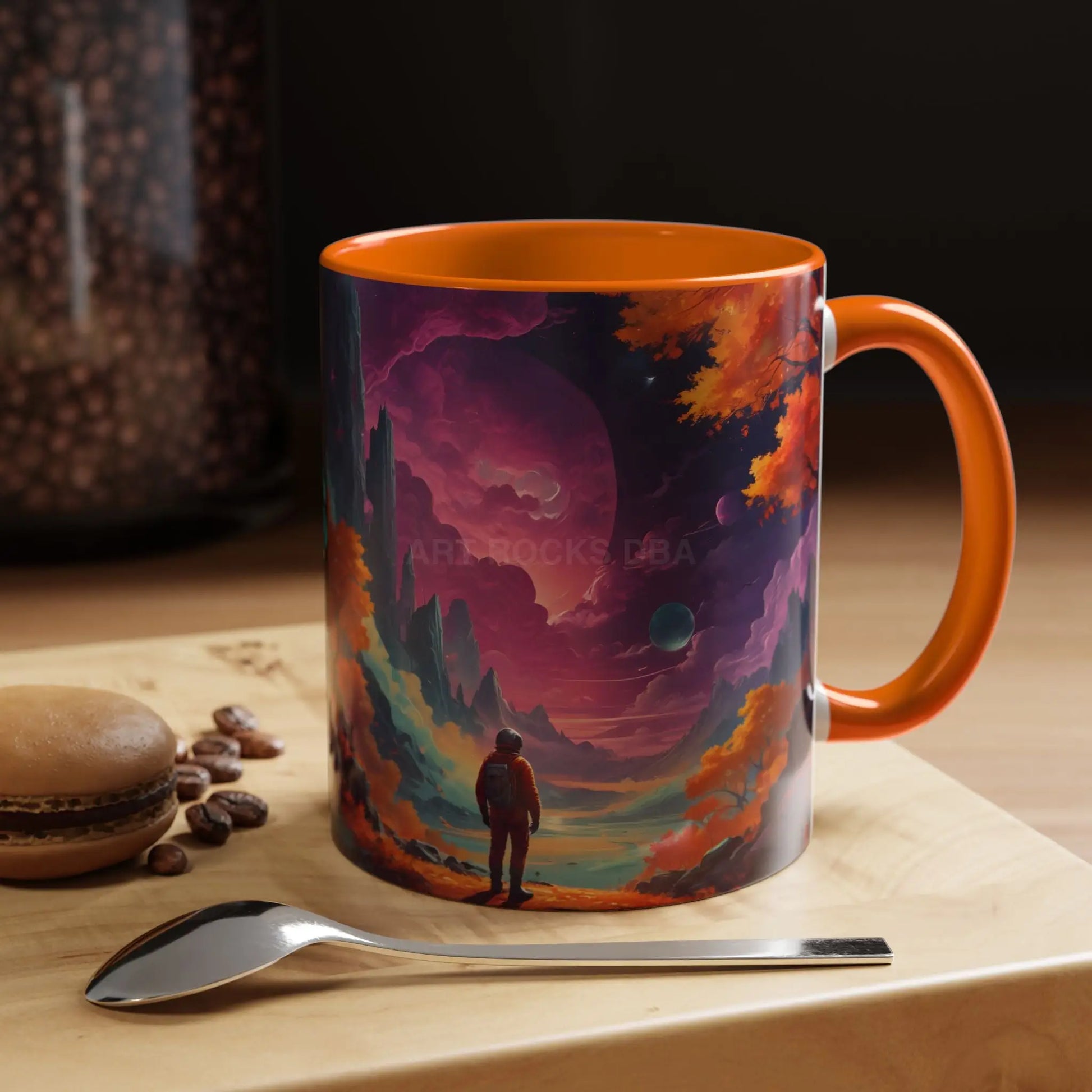 Cosmic Journey Coffee Mug — Surreal Space Landscape Accent Mug (11/15oz) - Mug