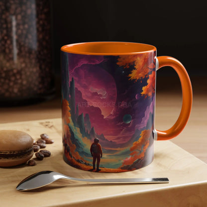Cosmic Journey Coffee Mug — Surreal Space Landscape Accent Mug (11/15oz) - Mug
