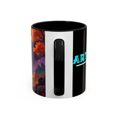 Cosmic Journey Coffee Mug — Surreal Space Landscape Accent Mug (11/15oz) - Mug