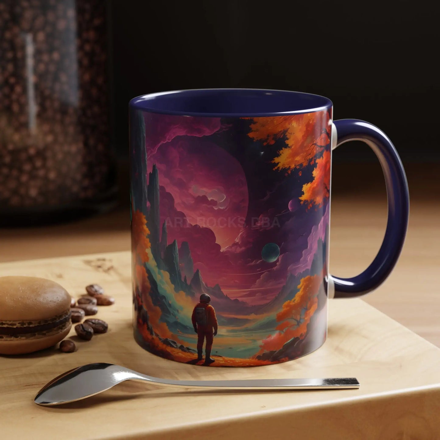 Cosmic Journey Coffee Mug — Surreal Space Landscape Accent Mug (11/15oz) - Mug