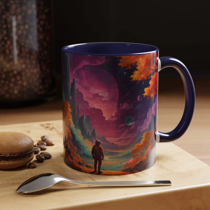 Cosmic Journey Coffee Mug — Surreal Space Landscape Accent Mug (11/15oz) - Mug