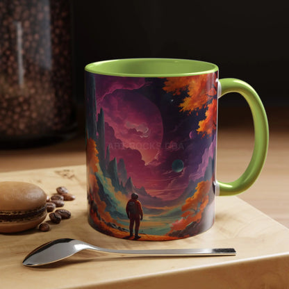 Cosmic Journey Coffee Mug — Surreal Space Landscape Accent Mug (11/15oz) - Mug