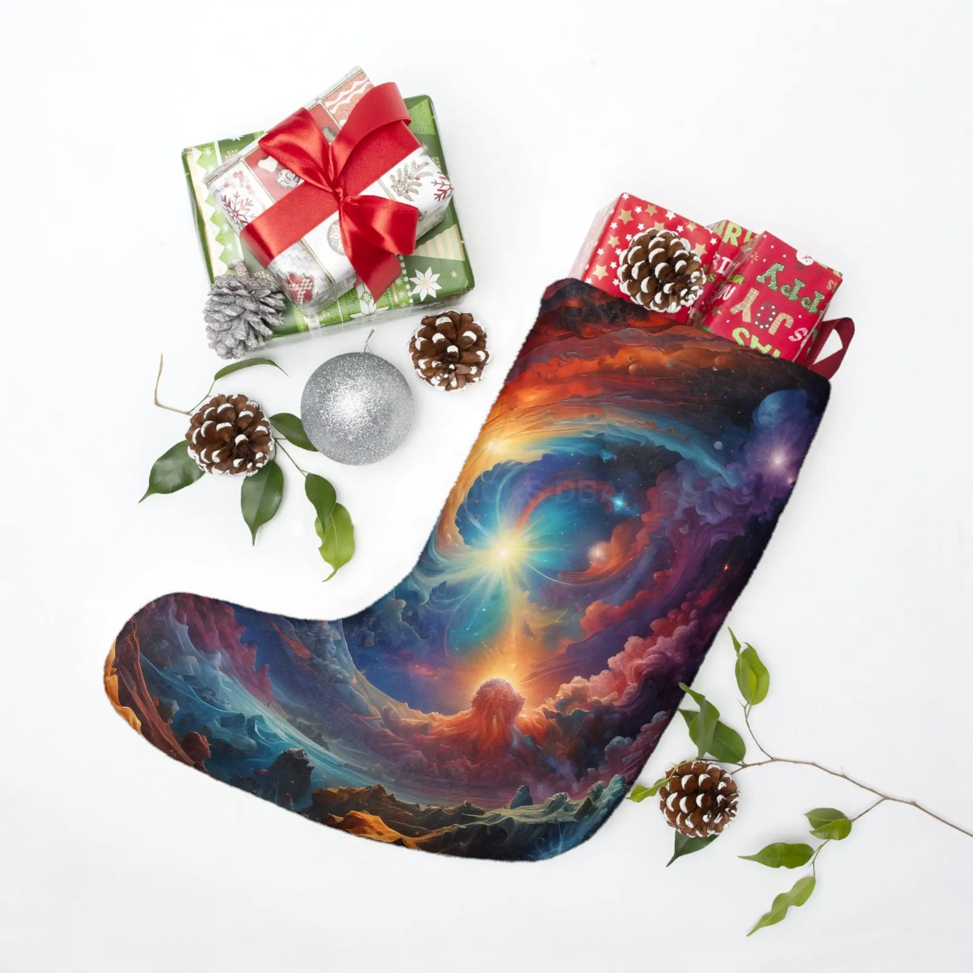Cosmic Nebula Christmas Stocking - One size - Home Decor