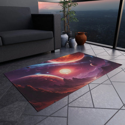Cosmic Outdoor Rug Galaxy Patio Mat Space Themed Rug Bohemian Outdoor Decor Camping Area Rug - Home Decor