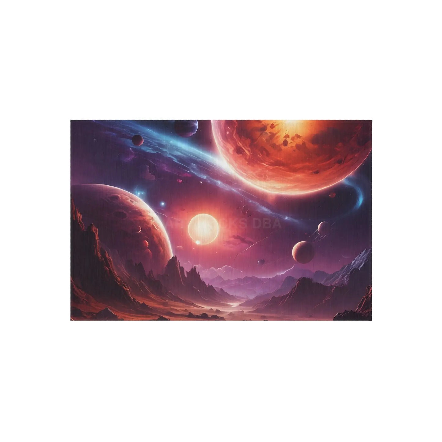 Cosmic Outdoor Rug Galaxy Patio Mat Space Themed Rug Bohemian Outdoor Decor Camping Area Rug - 24’’ × 36’’ - Home Decor