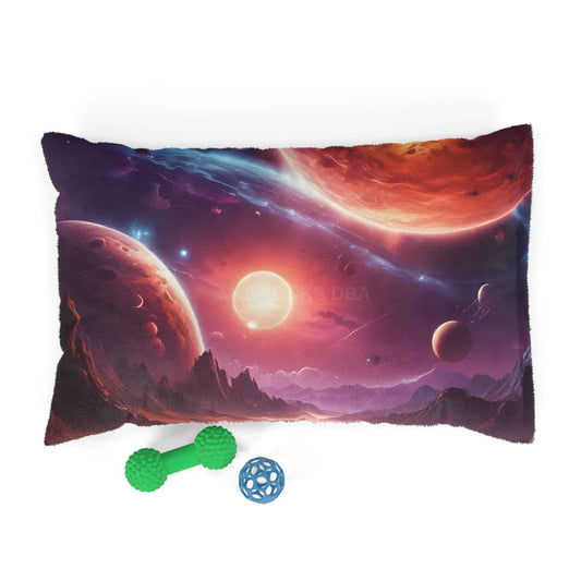 Cosmic Planet Landscape Pet Bed - 28’’ × 18’’ - Pets