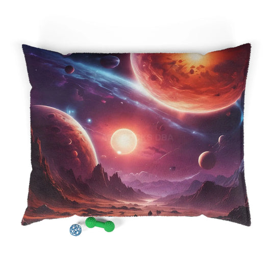 Cosmic Planet Landscape Pet Bed - 50’’ × 40’’ - Pets