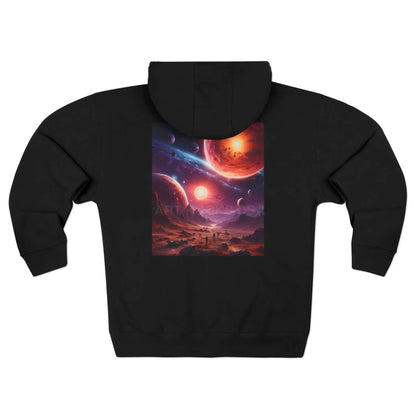 Cosmic Planet Zip-Up Hoodie - XS / Black - Hoodie