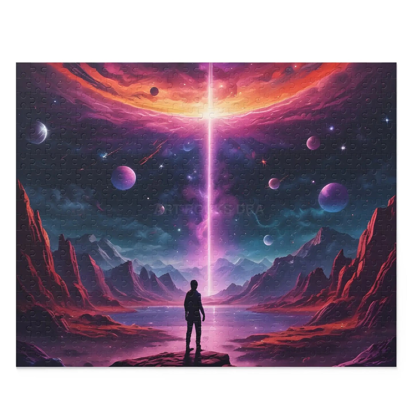Cosmic Sci-Fi Portal Jigsaw Puzzle- (120/252/500 Piece) - 20’’ × 16’’ (500 pcs) - Puzzle
