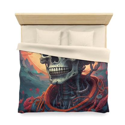 Cosmic Skeleton Microfiber Duvet Cover - Home Decor