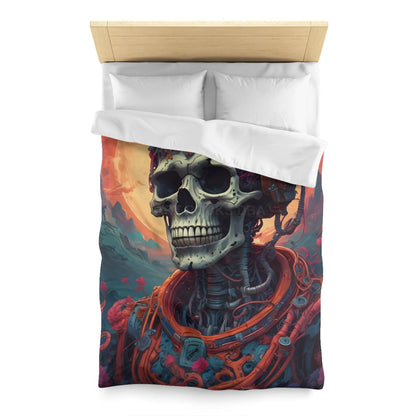 Cosmic Skeleton Microfiber Duvet Cover - Home Decor
