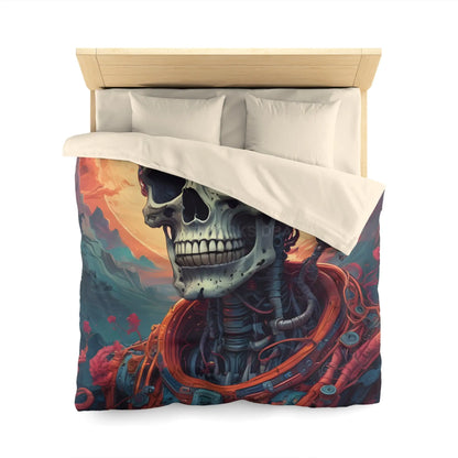 Cosmic Skeleton Microfiber Duvet Cover - Home Decor