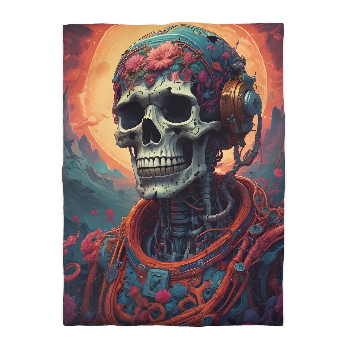 Cosmic Skeleton Microfiber Duvet Cover - Twin XL / Cream - Home Decor