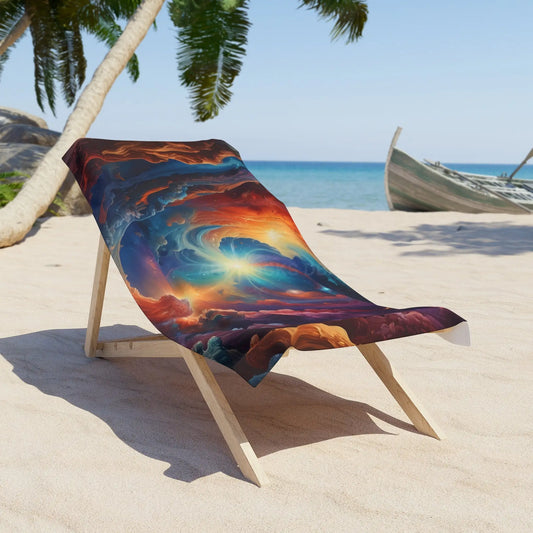 Cosmic Swirl Beach Towel - 30’’ × 60’’ - Home Decor