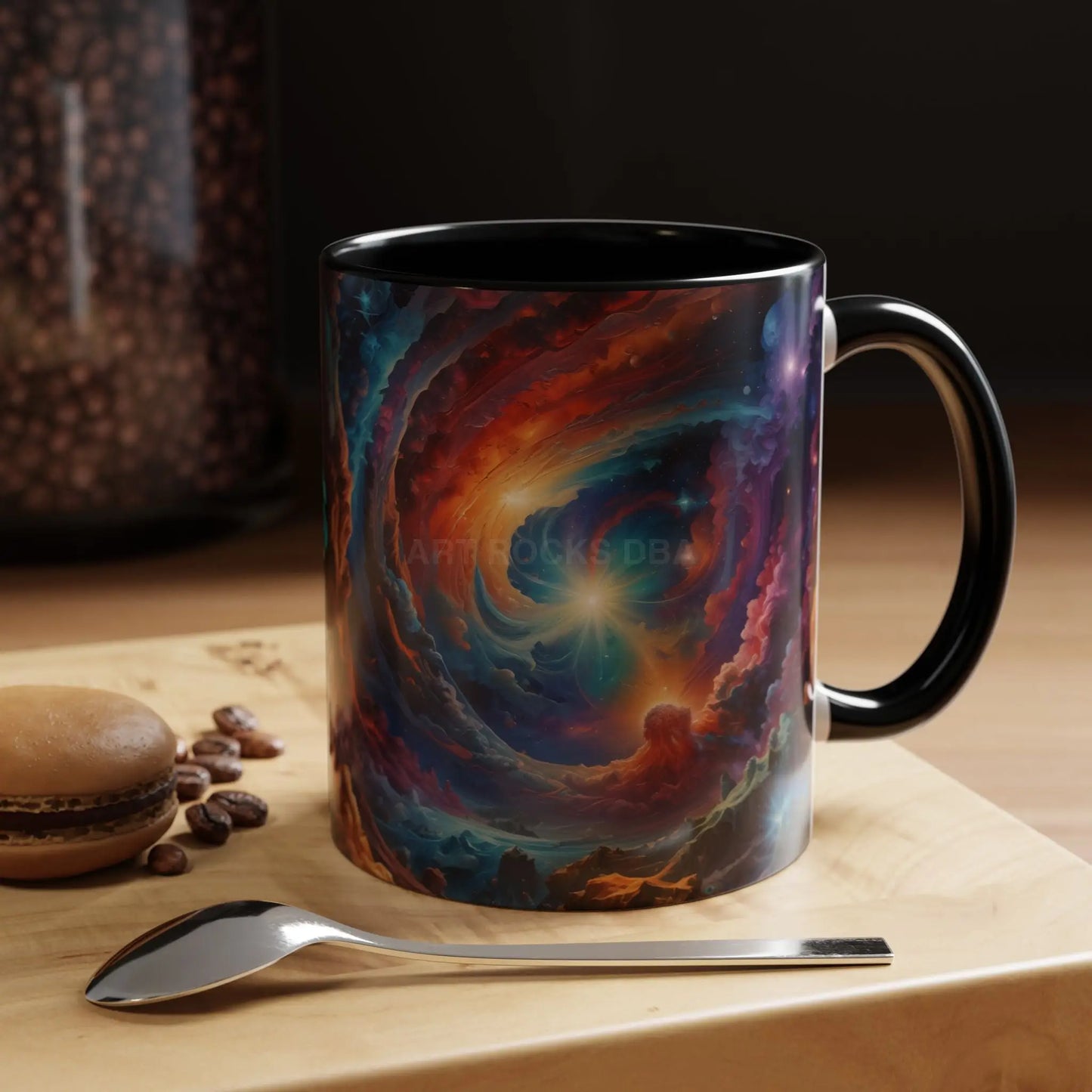Cosmic Swirl Coffee Mug – Nebula Art 11/15oz Accent Mug - 11oz / Black - Mug