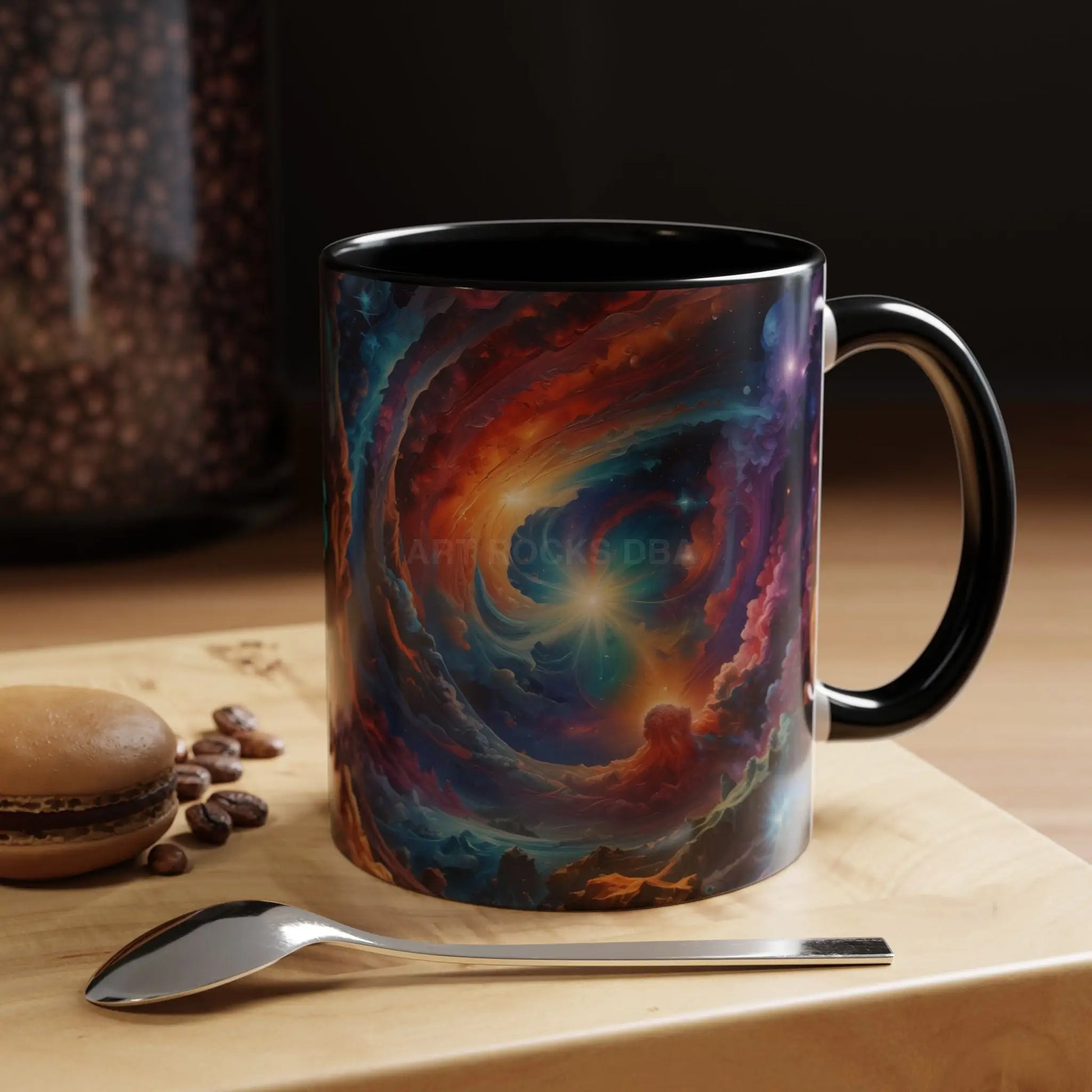 Cosmic Swirl Coffee Mug – Nebula Art 11/15oz Accent Mug - 11oz / Black - Mug