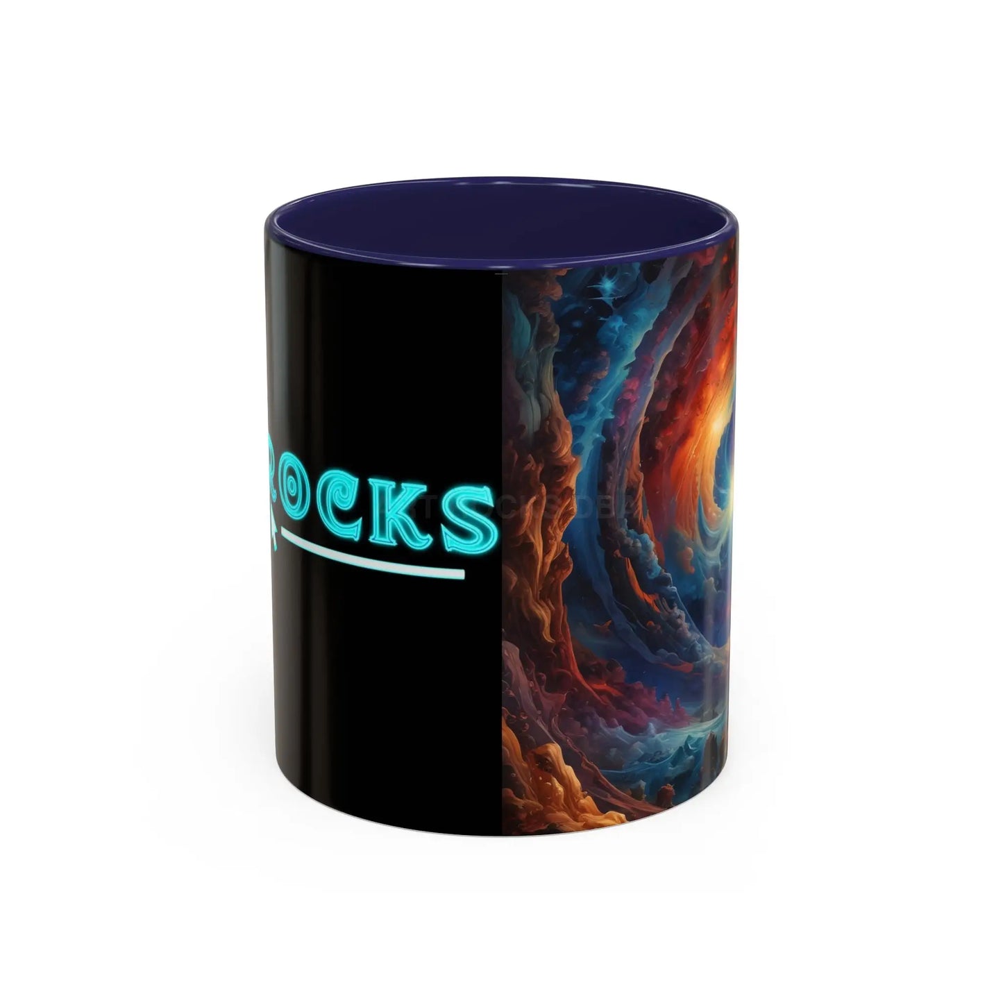 Cosmic Swirl Coffee Mug – Nebula Art 11/15oz Accent Mug - 11oz / Navy - Mug
