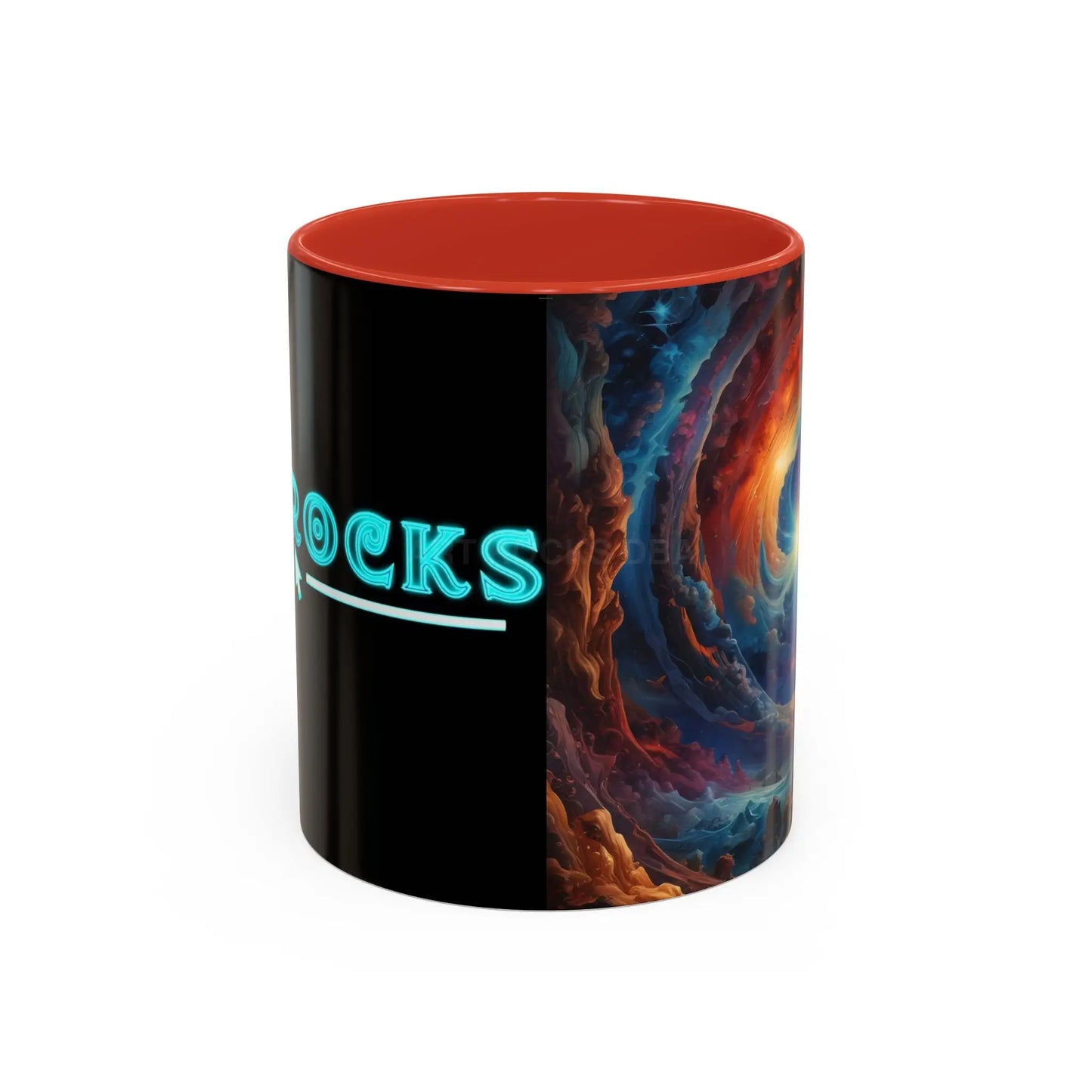 Cosmic Swirl Coffee Mug – Nebula Art 11/15oz Accent Mug - 11oz / Red - Mug