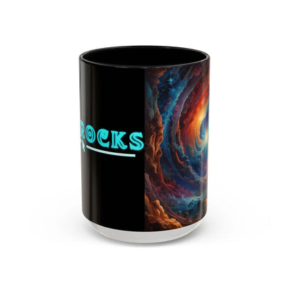 Cosmic Swirl Coffee Mug – Nebula Art 11/15oz Accent Mug - 15oz / Black - Mug