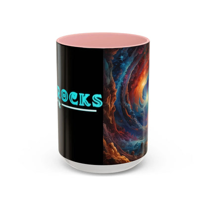 Cosmic Swirl Coffee Mug – Nebula Art 11/15oz Accent Mug - 15oz / Pink - Mug