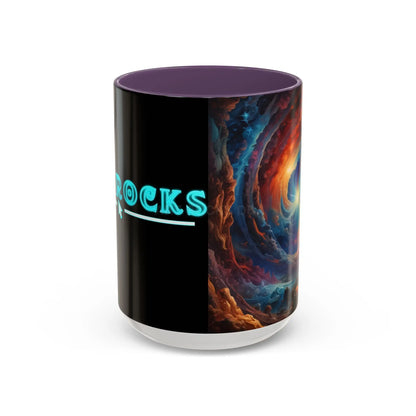 Cosmic Swirl Coffee Mug – Nebula Art 11/15oz Accent Mug - 15oz / Purple - Mug