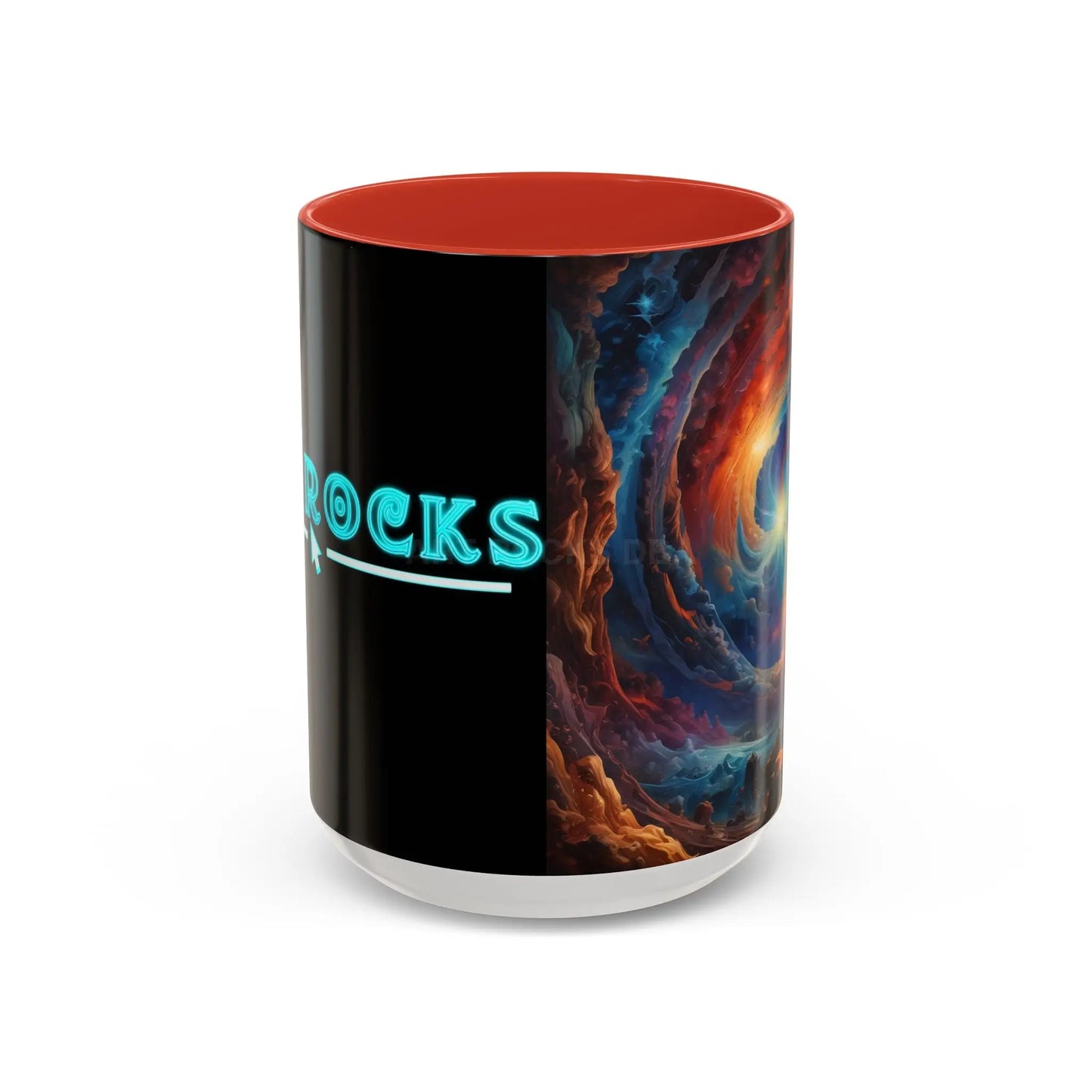 Cosmic Swirl Coffee Mug – Nebula Art 11/15oz Accent Mug - 15oz / Red - Mug