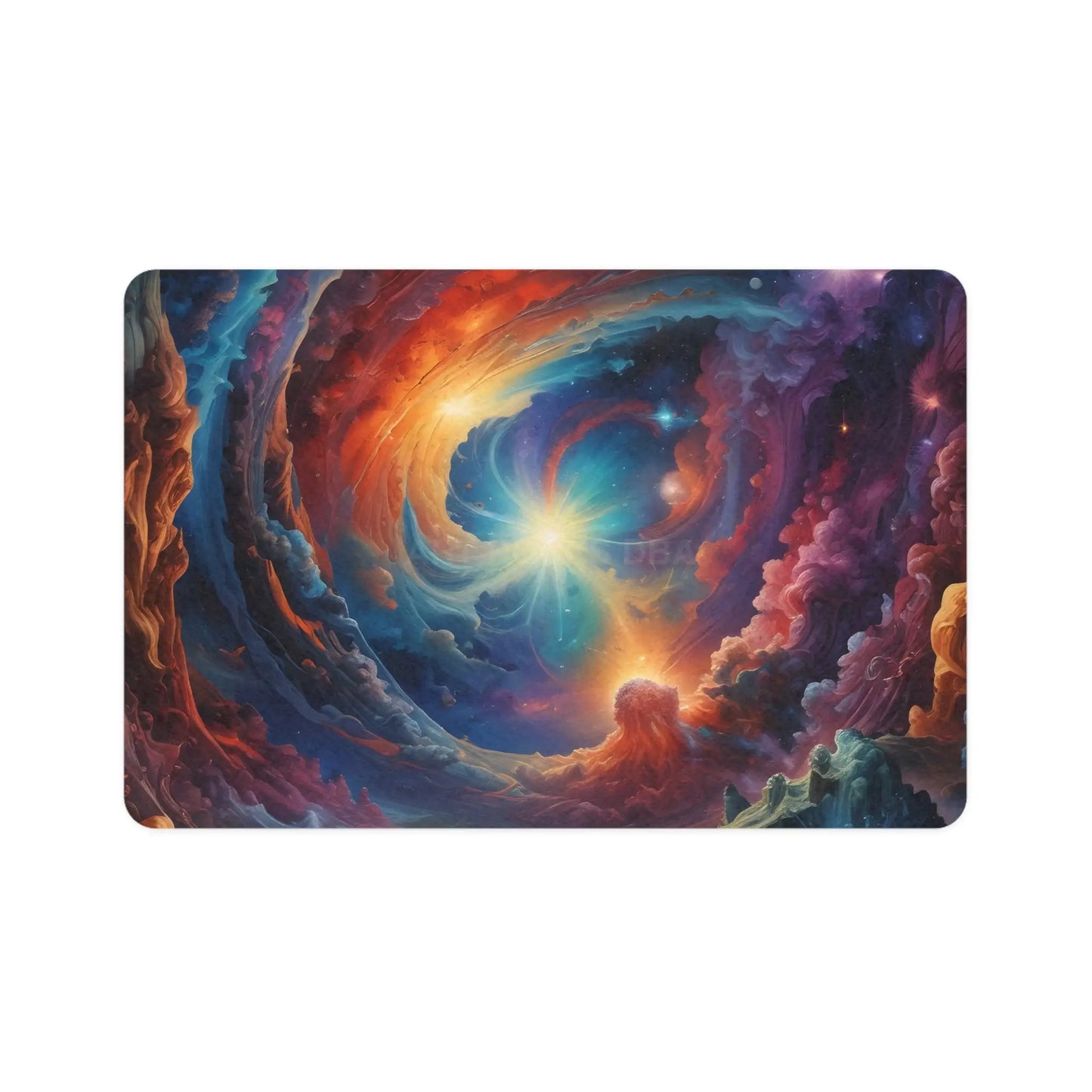 Cosmic Swirl Pet Food Mat (12x18) - 12’’ × 18’’ / Rectangle - Pets