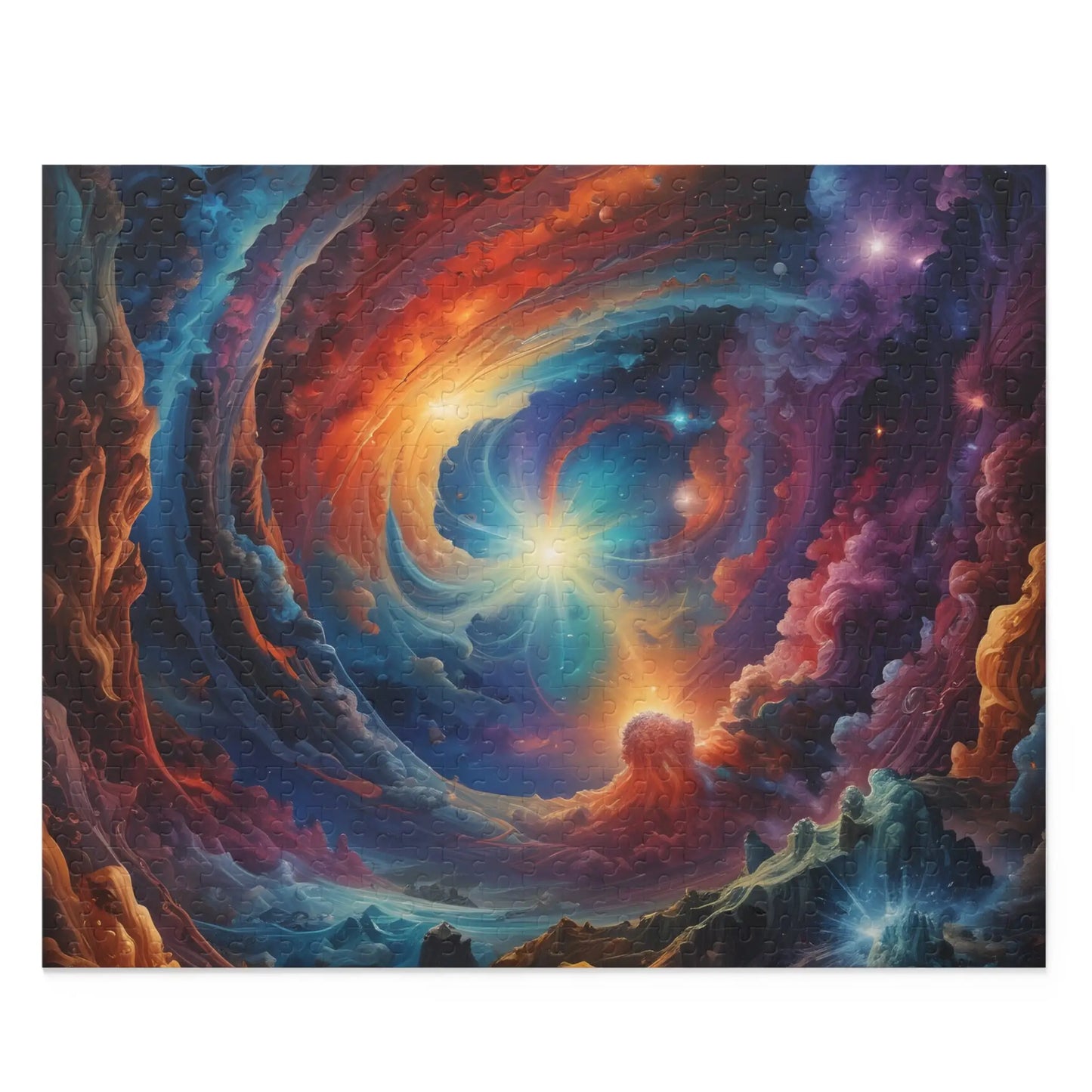 Cosmic Vortex Puzzle – Spiral Nebula 120/252/500-Piece Jigsaw - 20’’ × 16’’ (500 pcs) - Puzzle