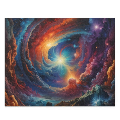 Cosmic Vortex Puzzle – Spiral Nebula 120/252/500-Piece Jigsaw - 20’’ × 16’’ (500 pcs) - Puzzle