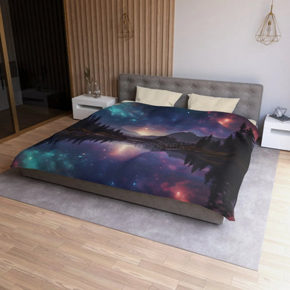 Cosmic Wilderness Duvet Cover - Celestial Bedding Dreamy Bedroom Decor Unique Gift for Galaxy Lovers Starry Night Home