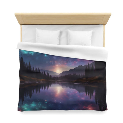 Cosmic Wilderness Duvet Cover - Celestial Bedding Dreamy Bedroom Decor Unique Gift for Galaxy Lovers Starry Night Home