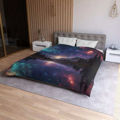 Cosmic Wilderness Duvet Cover - Celestial Bedding Dreamy Bedroom Decor Unique Gift for Galaxy Lovers Starry Night Home