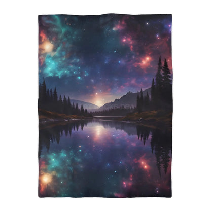 Cosmic Wilderness Duvet Cover - Celestial Bedding Dreamy Bedroom Decor Unique Gift for Galaxy Lovers Starry Night Home
