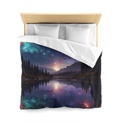 Cosmic Wilderness Duvet Cover - Celestial Bedding Dreamy Bedroom Decor Unique Gift for Galaxy Lovers Starry Night Home