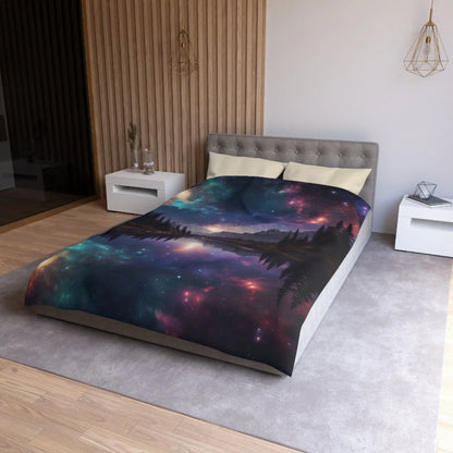 Cosmic Wilderness Duvet Cover - Celestial Bedding Dreamy Bedroom Decor Unique Gift for Galaxy Lovers Starry Night Home
