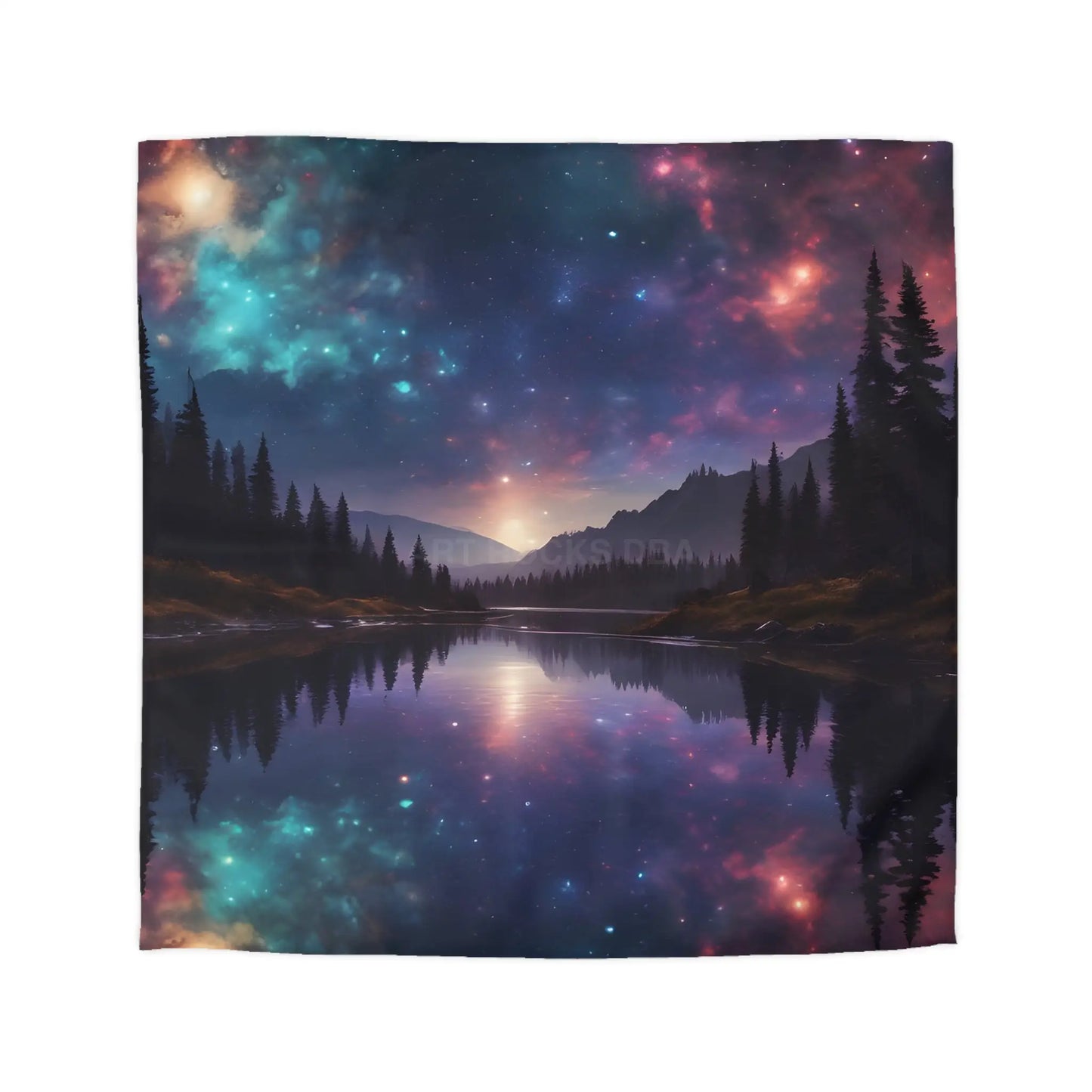 Cosmic Wilderness Duvet Cover - Celestial Bedding Dreamy Bedroom Decor Unique Gift for Galaxy Lovers Starry Night Home