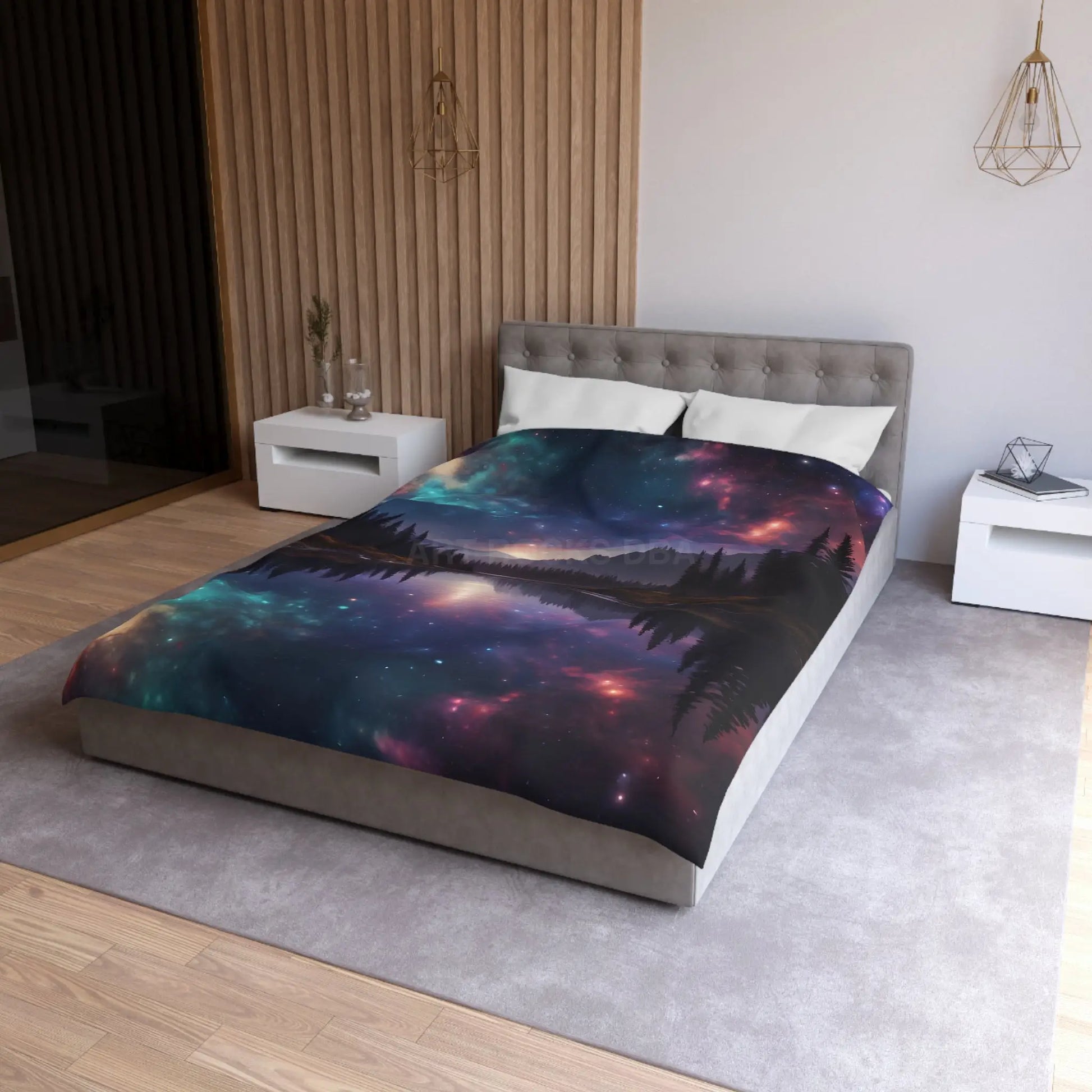 Cosmic Wilderness Duvet Cover - Celestial Bedding Dreamy Bedroom Decor Unique Gift for Galaxy Lovers Starry Night Home